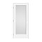 Codel Doors 18" x 80" x 1-3/8" Primed 1-Panel with White Lami Glass Interior Shaker 7-1/4" RH Prehung Door 1668pri8401GLRH15714 - alternate 1
